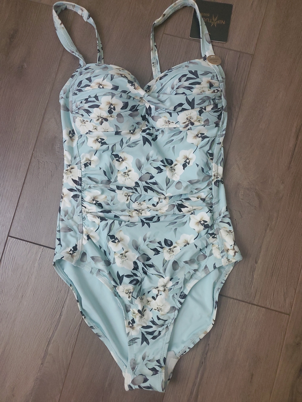 2for 30! Light Blue Floral One-Piece Swimsuit with Molded Cups